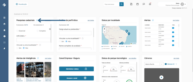 SC - Cockpit - Pesquisas cadastrais